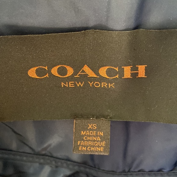 Coach Quilted Jacket XS Drawstring Waist - Picture 2 of 3